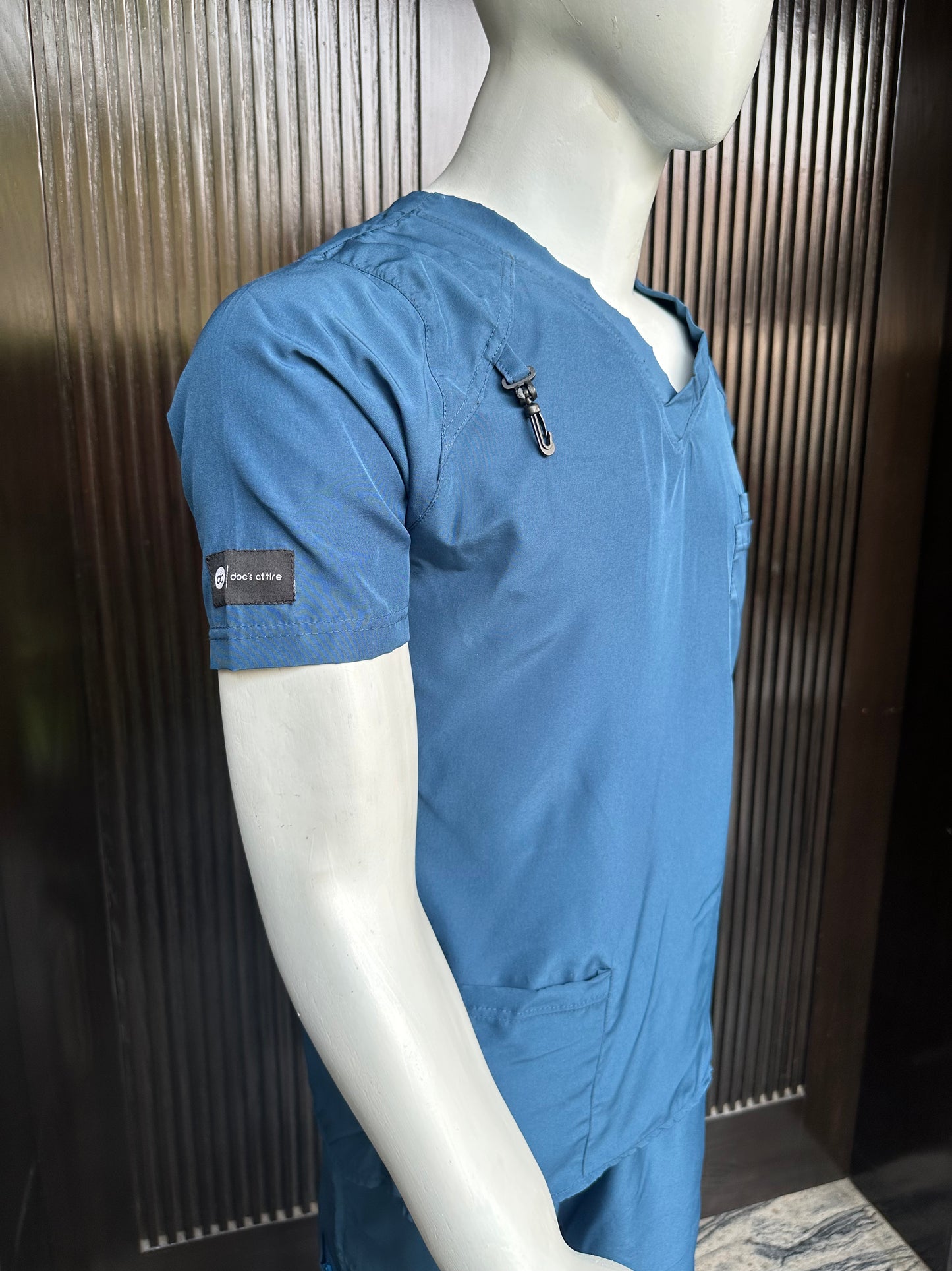 Male Teal Stretchable Scrubs