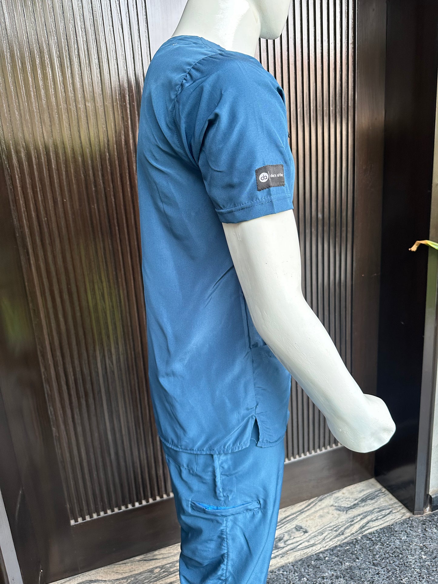 Male Teal Stretchable Scrubs