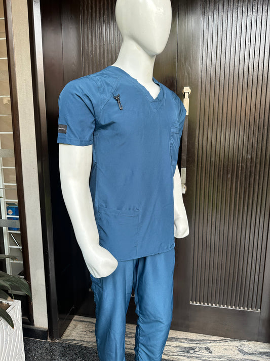 Male Teal Stretchable Scrubs