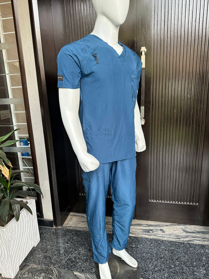 Male Teal Stretchable Scrubs